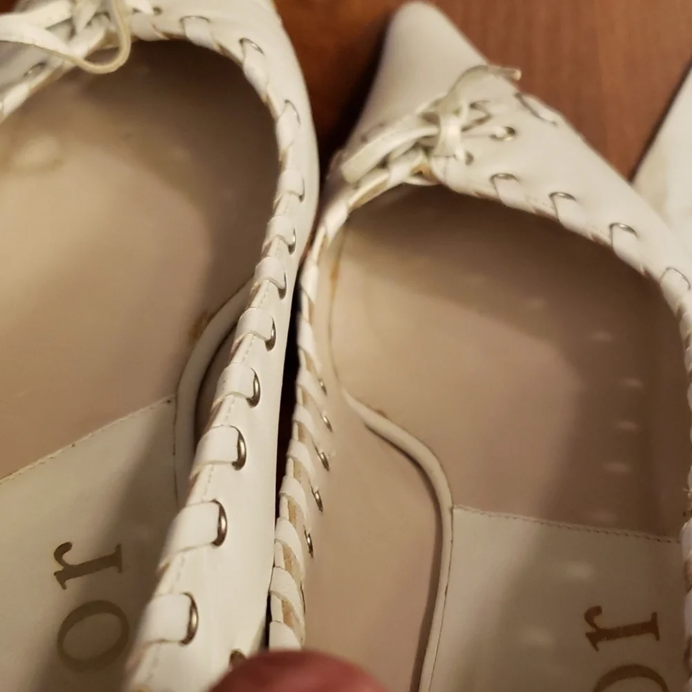 Dior Rare LU 12 Laces & Grommets White Leather Kitten Heels 38.5 - 8 Unique Euro - Picture 12 of 16